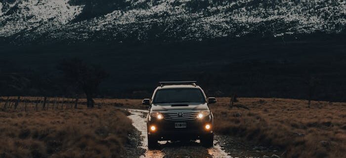 A Car on Dirt Road